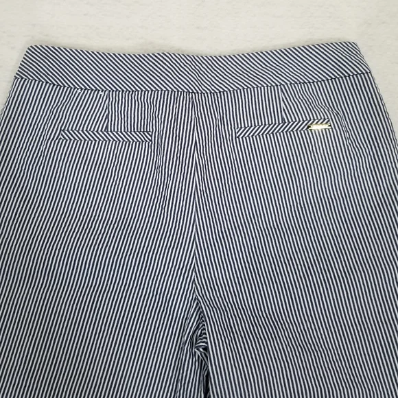 Anne Klein Striped Seersucker Pants Blue / White Women's Size 8 - Picture 9 of 15